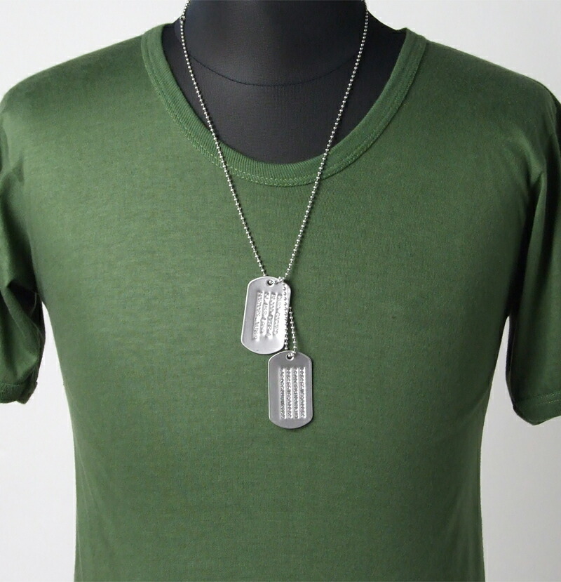 楽天市場】アメリカ軍 ドッグタグ ネックレス 名前打ち込み有