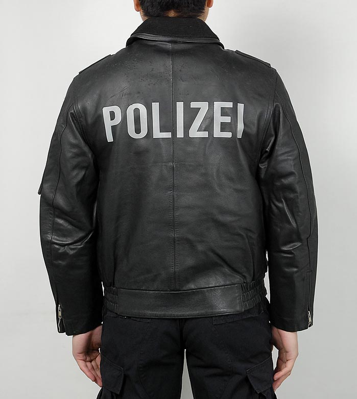 楽天市場】ドイツ警察 POLIZEI フラップポケット レザージャケット