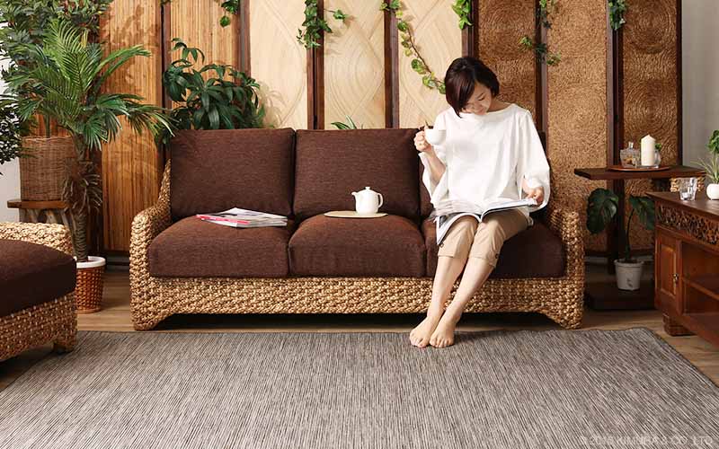 楽天市場】開梱設置無料 ウォーターヒヤシンス ソファー 3人掛けソファ