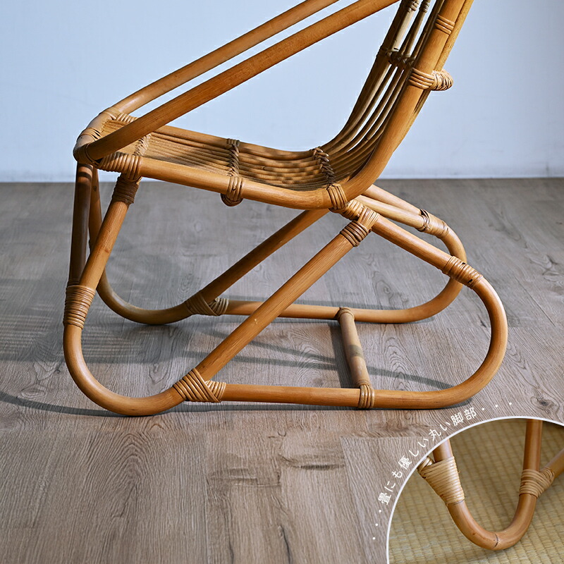 楽天市場】ラタンチェア Lサイズ 皮付きラタン アジアン パーソナル