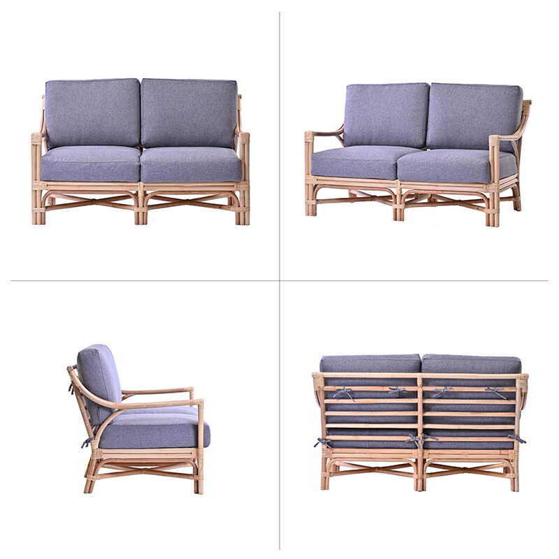 楽天市場】開梱設置無料 ラタン ソファー カウチ 2人掛け 二人用 2P 籐