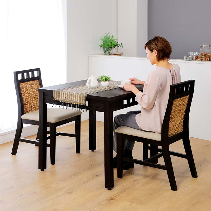 楽天市場】アジアン家具 ダイニングセット ダイニングテーブル3点