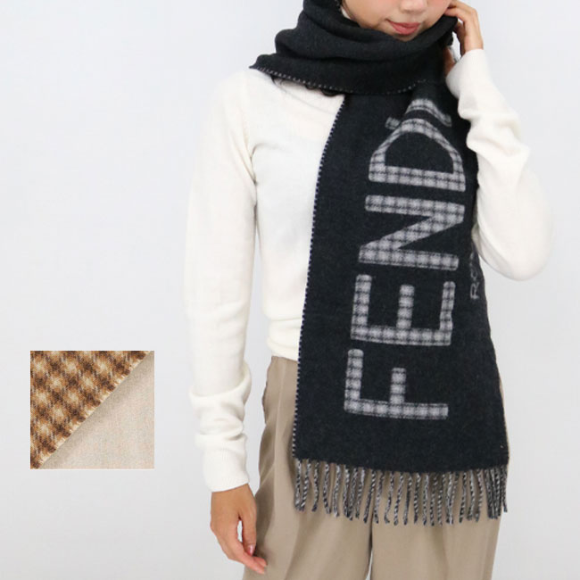 楽天市場】FENDI フェンディ FXT334 AHR1 カシミア混マフラー ストール