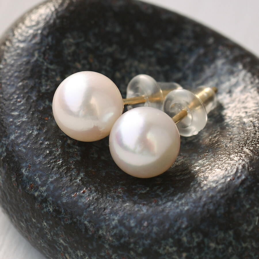 楽天市場】7-7.5mm アコヤ真珠 K14WG K18YG ピアス ワンランク上の輝き
