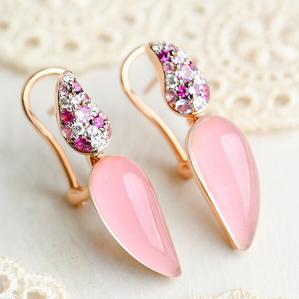 新品 未使用】ALIITA MIAU ピンクサファイア フープピアス シングル