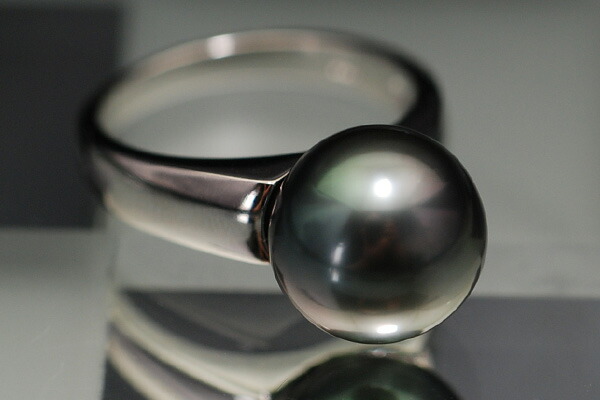楽天市場】【グレードアップ版】11mm 黒蝶真珠 リング ひとつは持っ