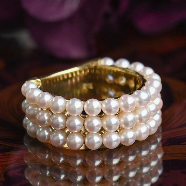 楽天市場】ベビーパール K18YG リング 12号 希少な上質のアコヤベビー