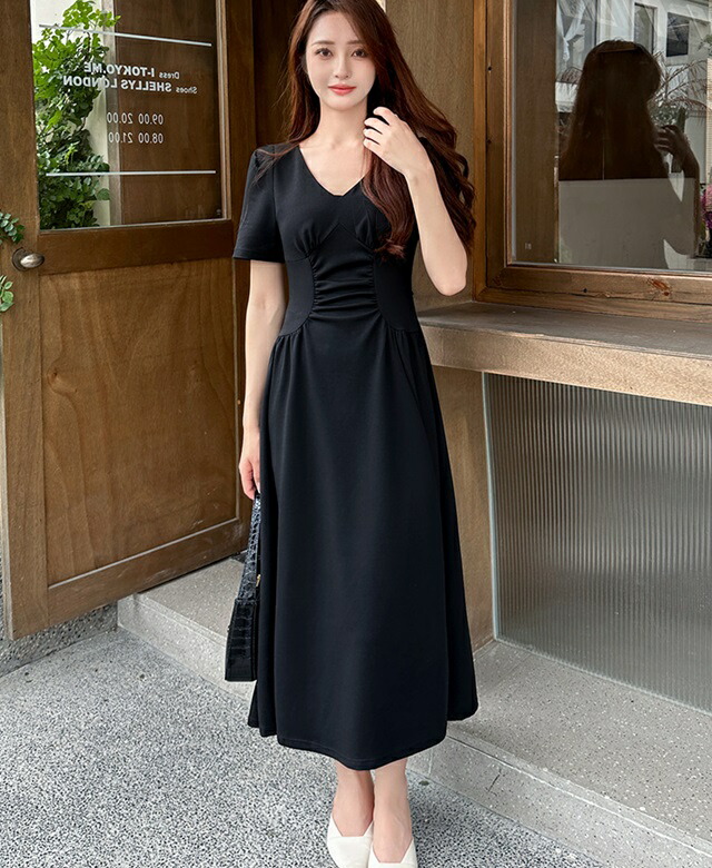 楽天市場】ワンピース 半袖 きれいめ ロングワンピース 半袖 夏