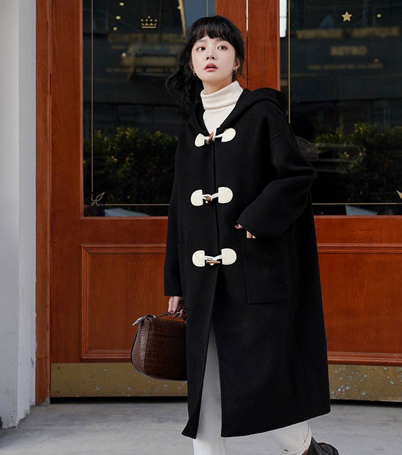 楽天市場】ダッフルコート レディース アウター ロング フード付き