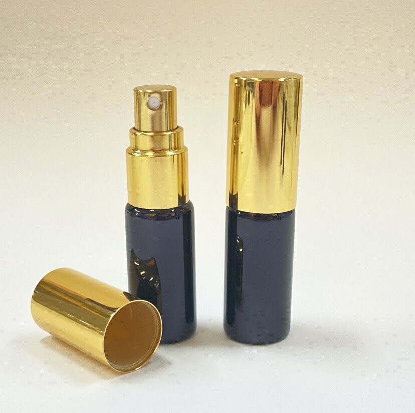黒の香水容器 金色キャップ付き 楽天市場】【スプレー容器】5ml ボトル