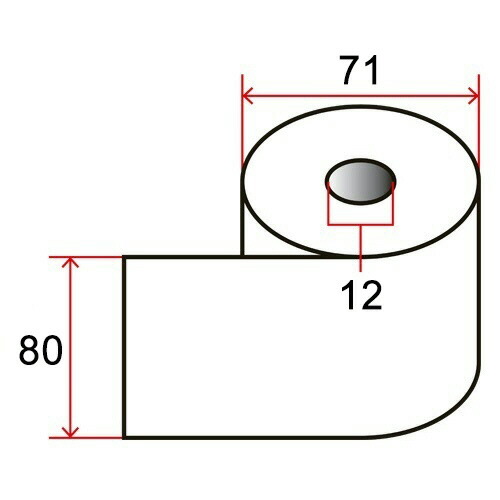 楽天市場】TANOSEE 感熱レジロール紙 ノーマル保存 幅80×直径