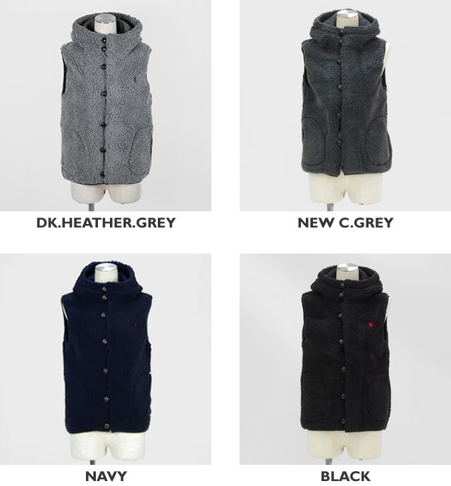 楽天市場】ジムフレックス/Gymphlex くるみボタンフード付きボアベスト