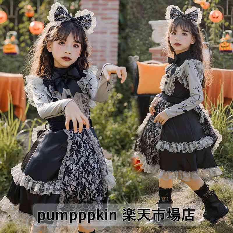 楽天市場】子供 ハロウィン コスプレ 衣装 ゴシック ワンピース
