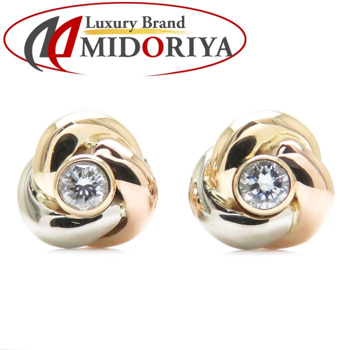 楽天市場】カルティエ Cartier トリニティ ピアス ダイヤモンド K18