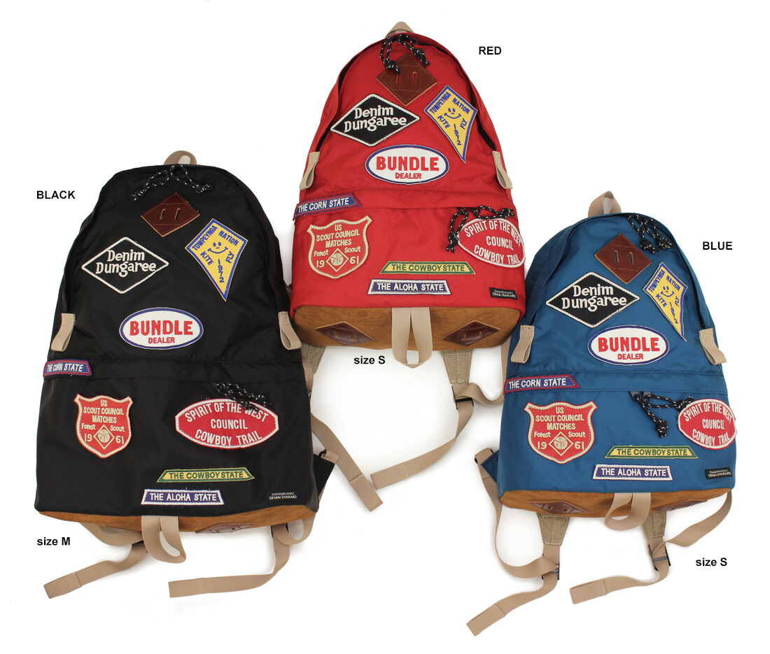 denim&dungaree】リュック M イルカ ワッペン デニム&ダンガリー