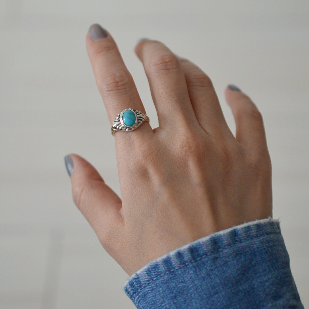 楽天市場】ターコイズ シルバー リング レディース メンズ シルバー925