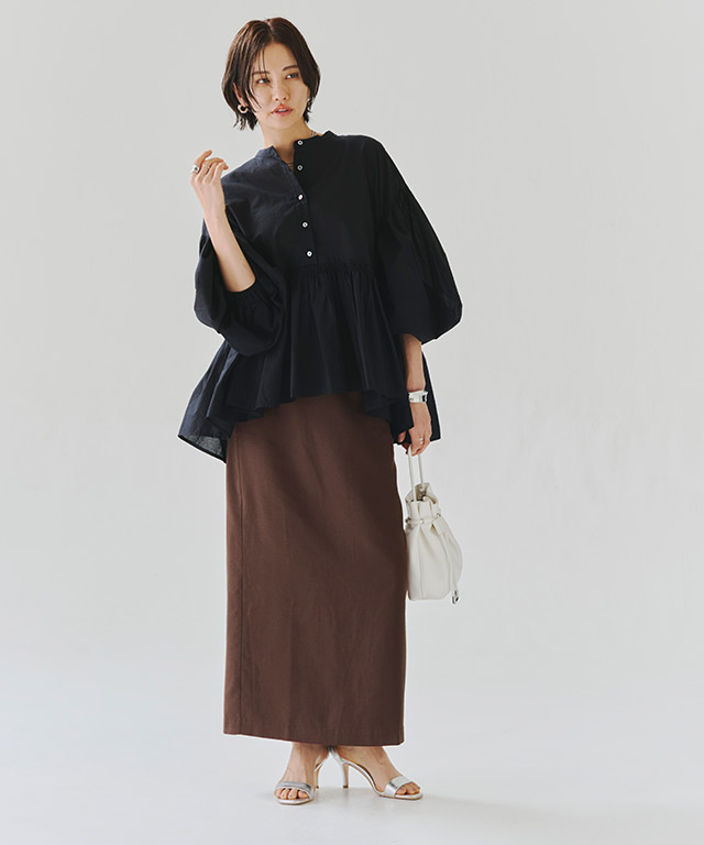 楽天市場】[RASW]リネンフレンチシャツスカートセットアップ