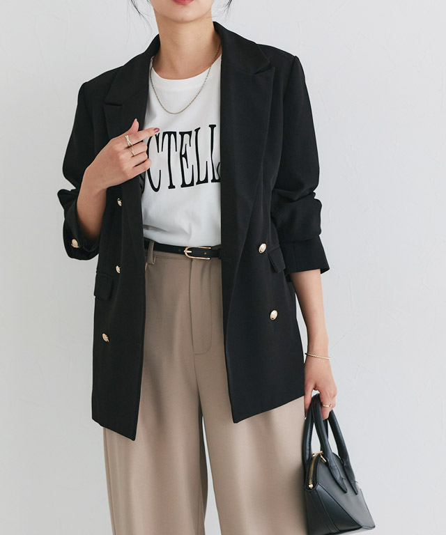 楽天市場】≪当日発送≫ダブルボタンテーラードジャケット