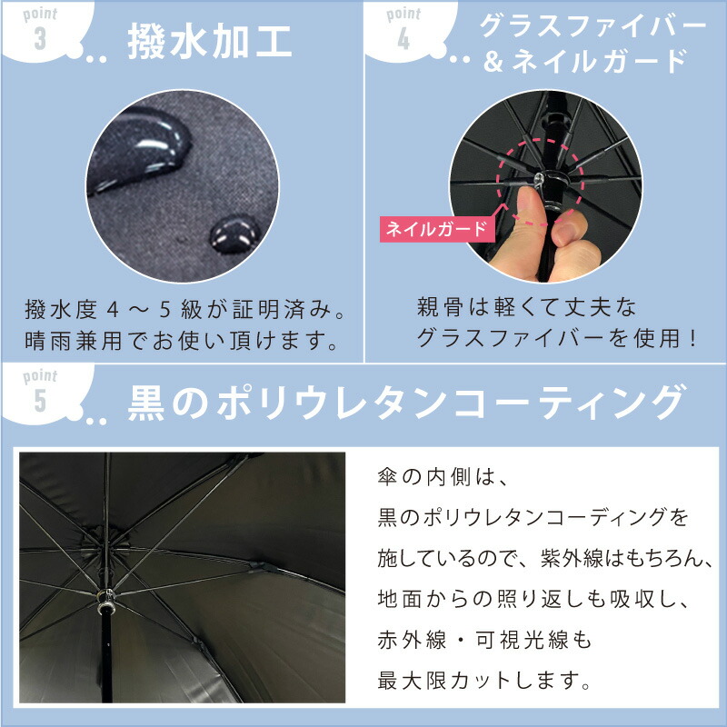 楽天市場】【楽天1位】日傘 完全遮光 スカラップ 傘（長傘 50cm 2段