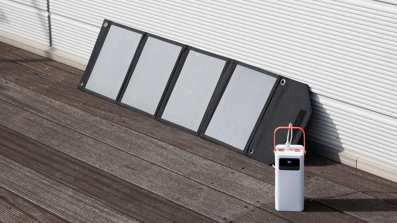 楽天市場】大容量コンパクトバッテリー・折りたたみソーラーパネル