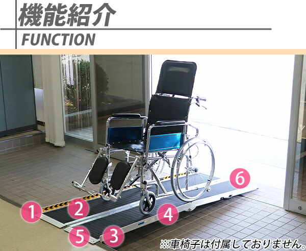 楽天市場】送料無料 アルミスロープ スロープ長さ約214cm 幅約72.5cm