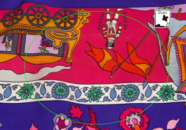 楽天市場】【中古】 エルメスHERMES カレ90 眩惑のインド スカーフ 紫