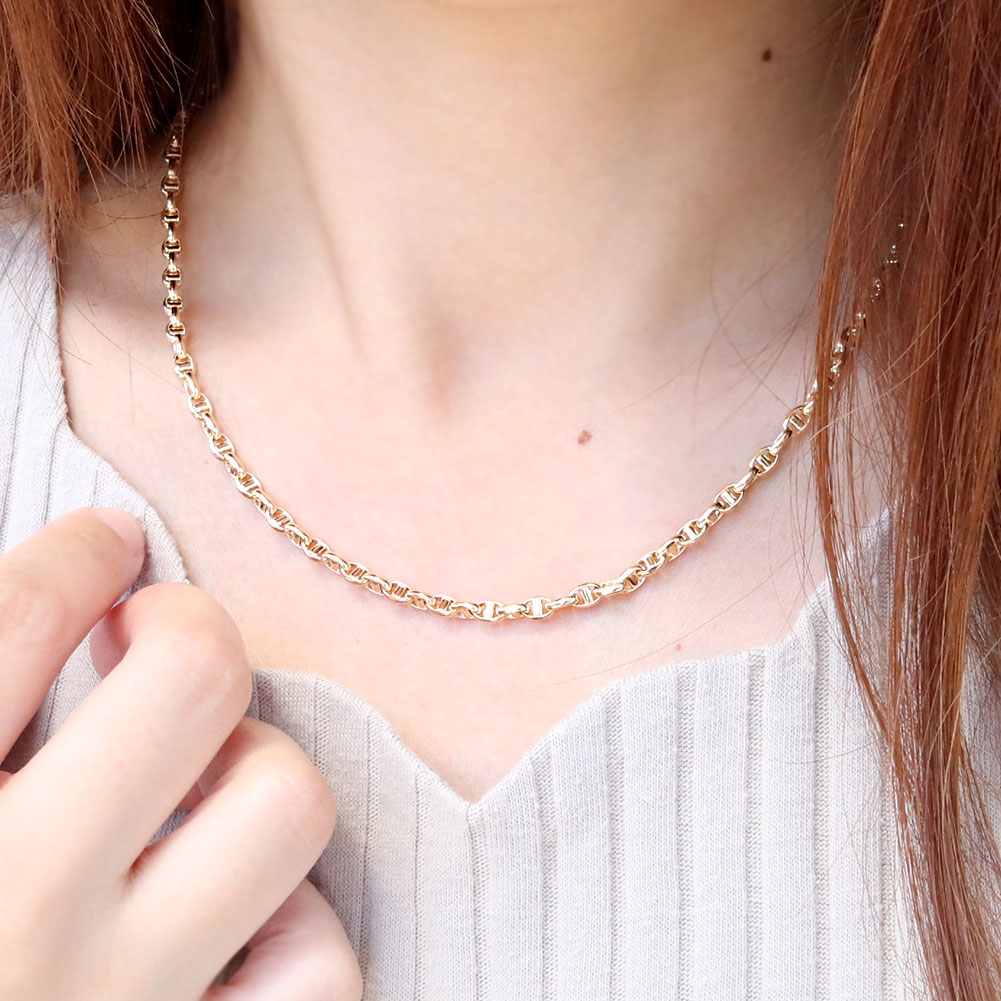 楽天市場】ネックレス チェーンのみ ゴールド 18K メンズ スカル