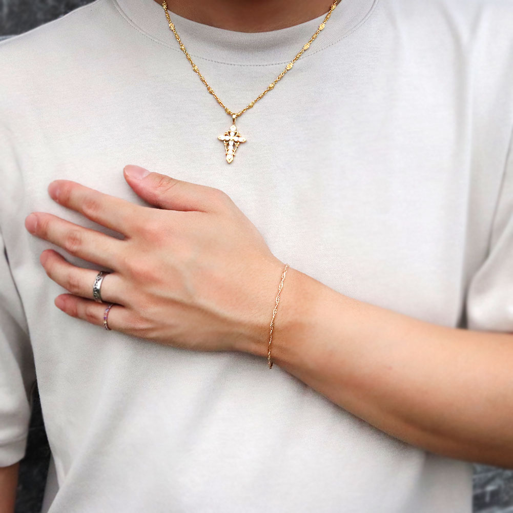 楽天市場】18金 ブレスレット メンズ イエローゴールド K18 スクリュー