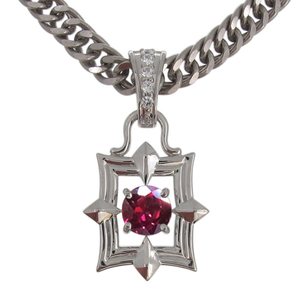 楽天市場】ネックレス シルバー メンズ ルビー ペンダント 喜平