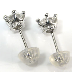 楽天市場】プラチナ・ピアス・タンザナイト・王冠モチーフ・pt900