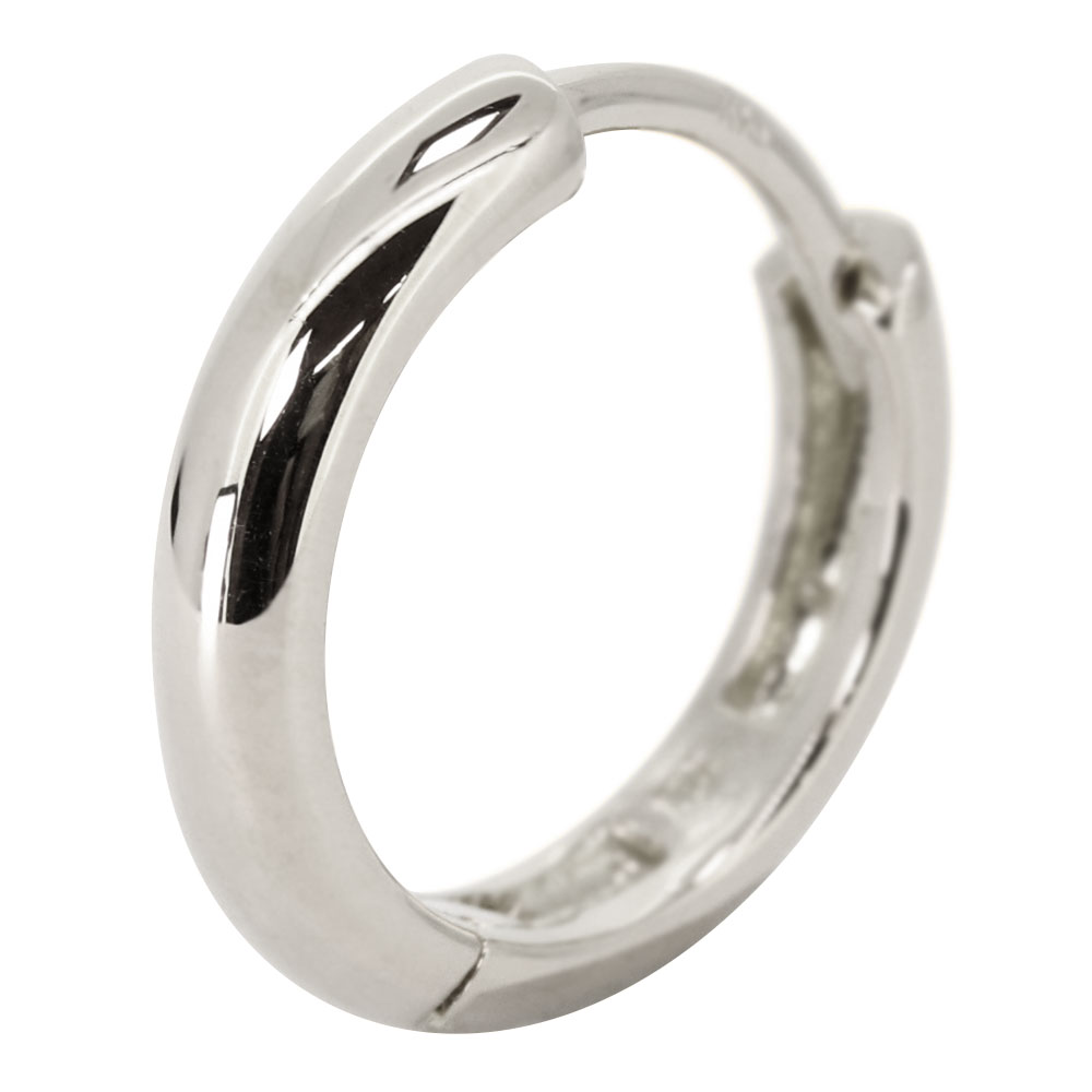 楽天市場】プラチナ フープピアス メンズ 片耳 中折れ 人気 シンプル