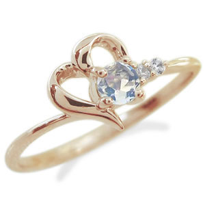 楽天市場】K18 ピンキーリング ハート リング 指輪 選べる誕生石 18k