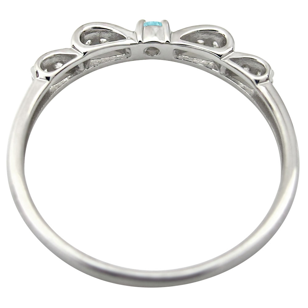 楽天市場】パライバトルマリン 指輪 リボン 18k K18 レディース リング