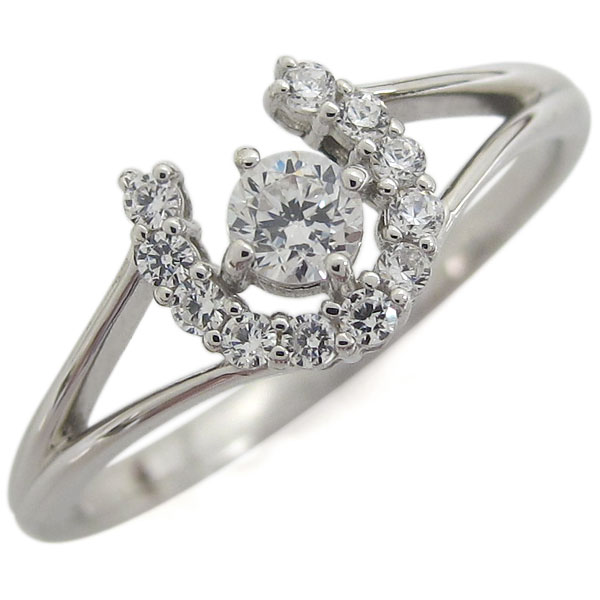 楽天市場】プラチナ ホースシュー 馬蹄 リング 指輪 ダイヤモンド