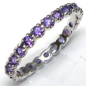 楽天市場】アメジスト フルエタニティリング シルバー ピンキーリング
