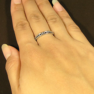 楽天市場】ハーフエタニティリング ブラックダイヤモンドリング K10