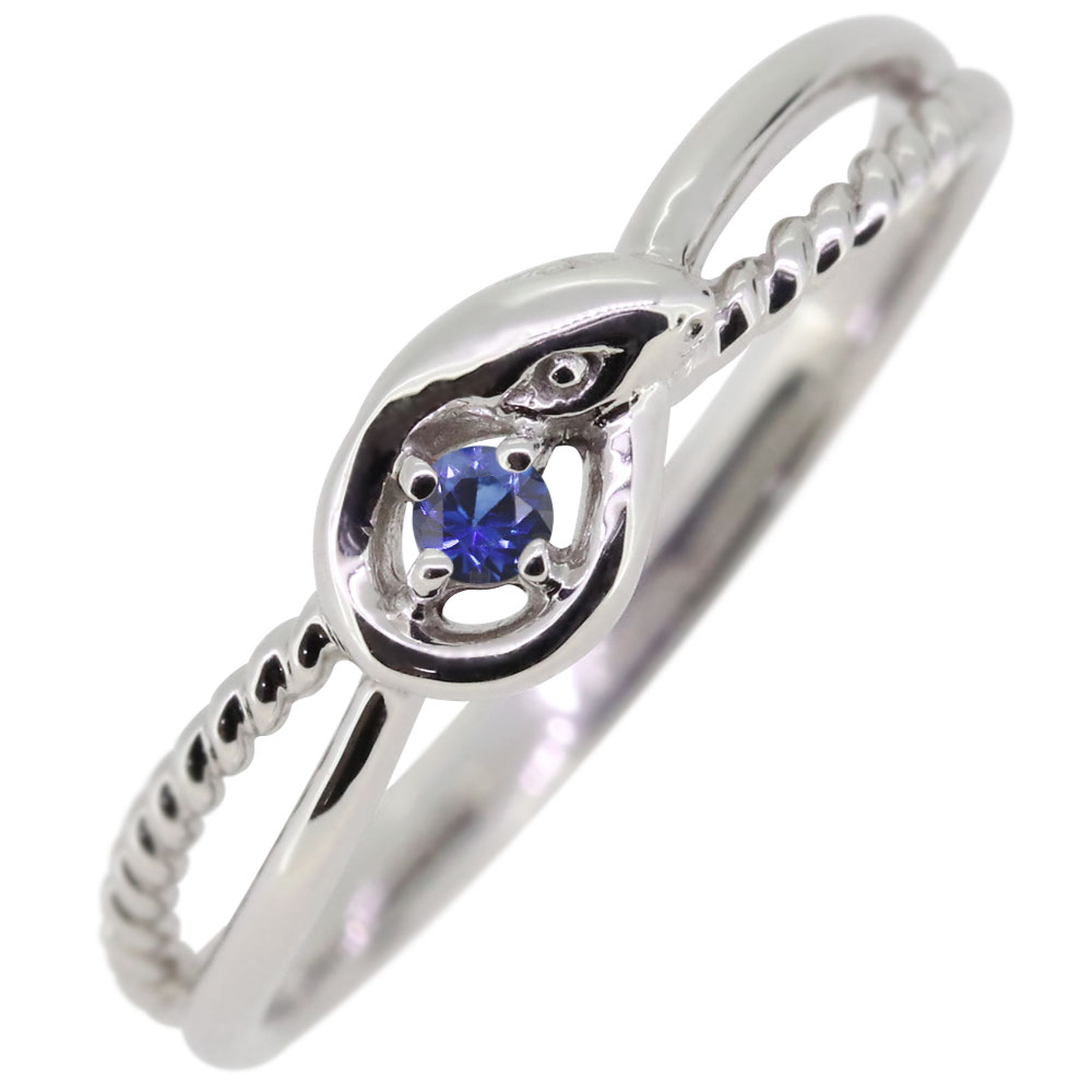 楽天市場】サファイア リング ヘビ 蛇 18金 リング 指輪 : PLEJOUR