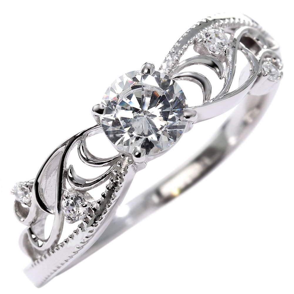 楽天市場】プラチナ エンゲージリング ダイヤモンド 婚約指輪 0.25ct