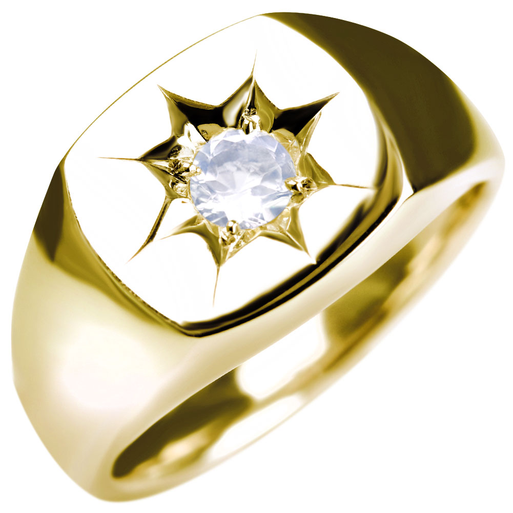 楽天市場】指輪 ゴールド ブルームーンストーン リング 10金 6月誕生石