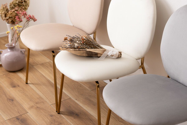 楽天市場】ベロア生地 アンティークゴールド脚 チェア くすみカラー