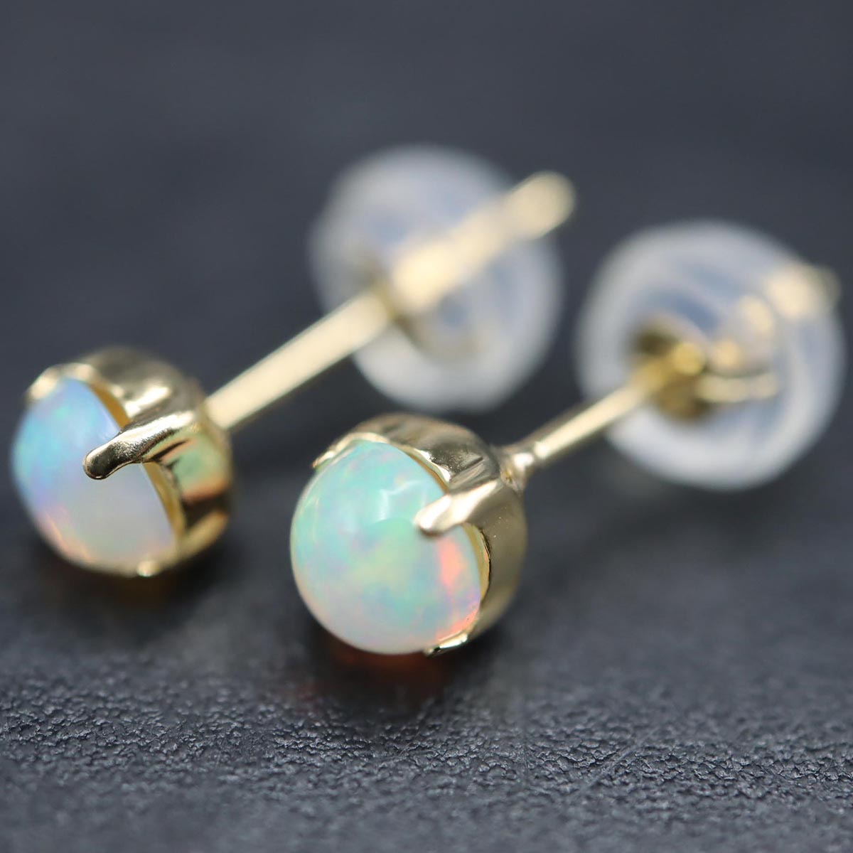 楽天市場】K18 YG エチオピアン オパール ピアス 10月の誕生日