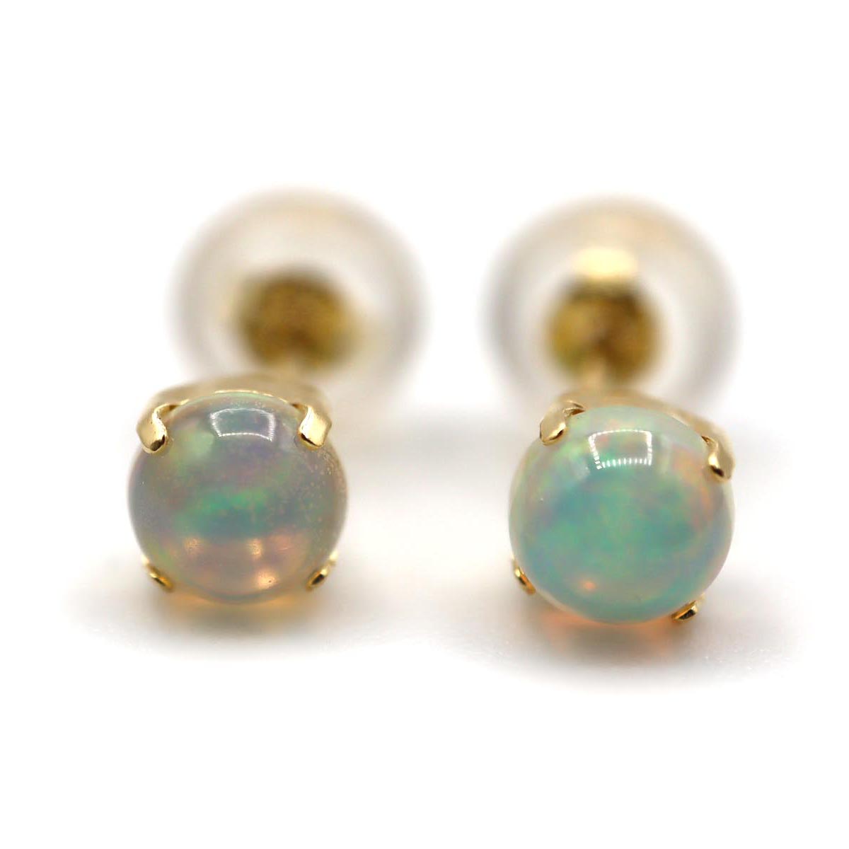 楽天市場】K18 YG エチオピアン オパール ピアス 10月の誕生日