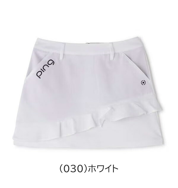 どら 新品 PINGピン モックネック&スカートLL 白ホワイト どら 新品