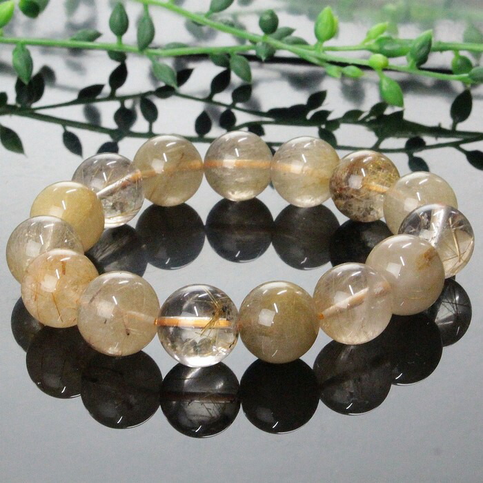 楽天市場】ブレスレット ルチルクォーツ 大玉の通販