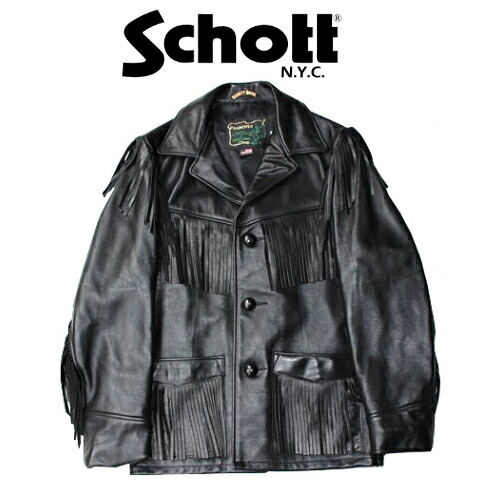 楽天市場】gm/Schott／ショット レザー フリンジ ジャケット 193US