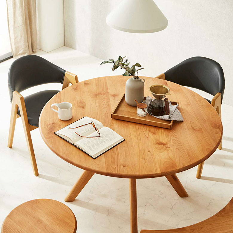 楽天市場】ダイニングテーブル 丸テーブル 円形 円卓 天然木 北欧