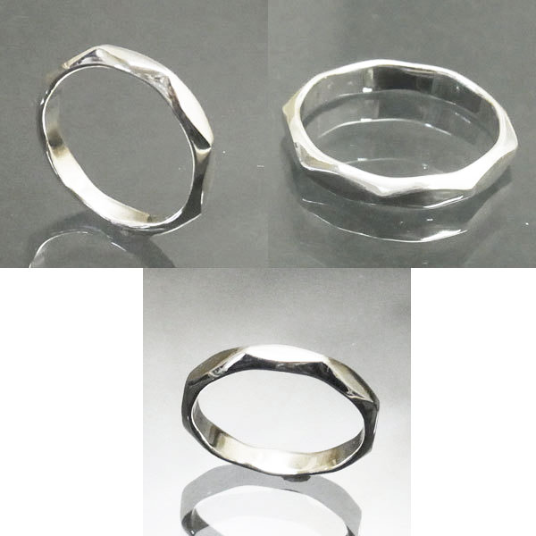 楽天市場】八角形 シルバーリング シンプル 925 リング Octagonal