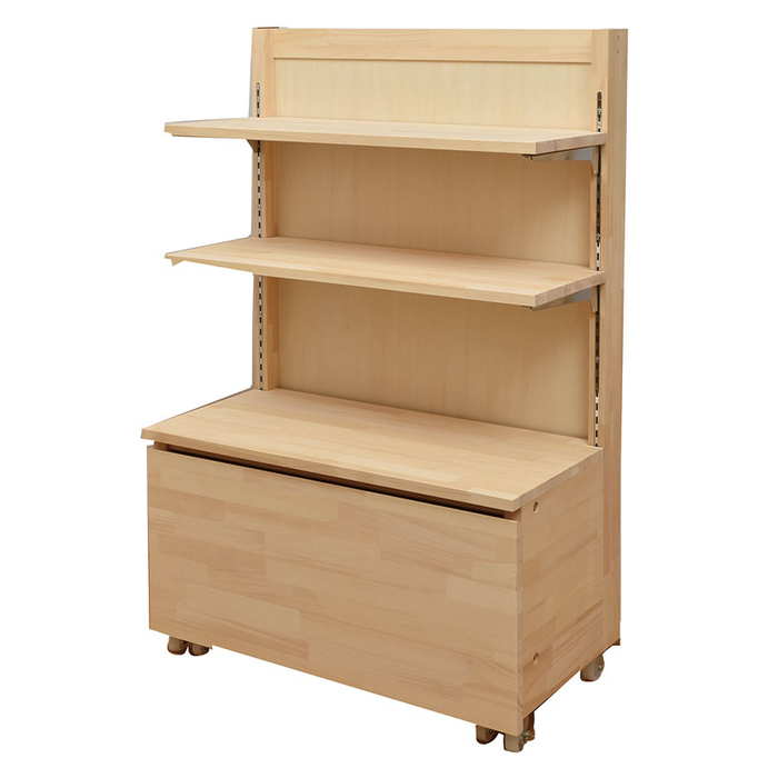 楽天市場】木製陳列棚 EL-R712-3 エコラインゴンドラ 棚板タイプ