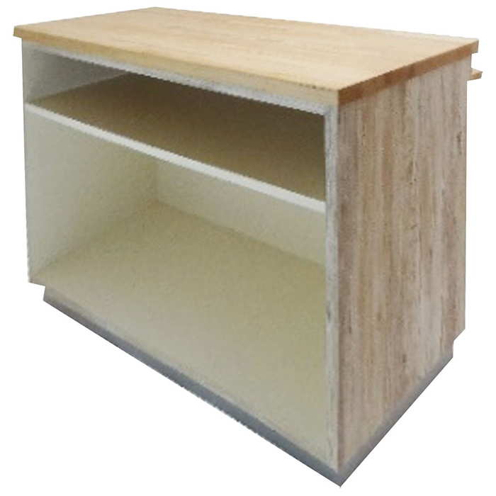 楽天市場】レジカウンター RBK-180 木製 対面式 補助テーブル付き 中棚