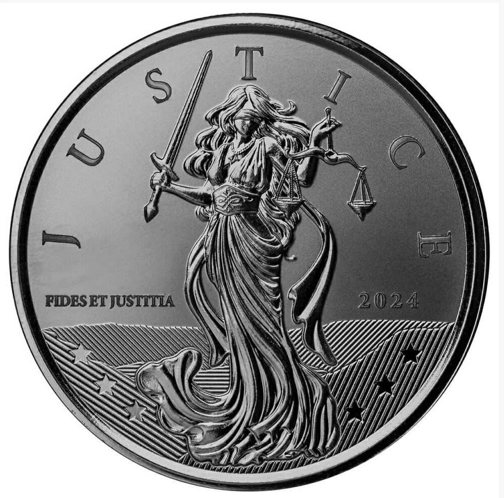 楽天市場】【新品】純銀コイン「正義の女神」1オンス 純銀 銀貨 銀1